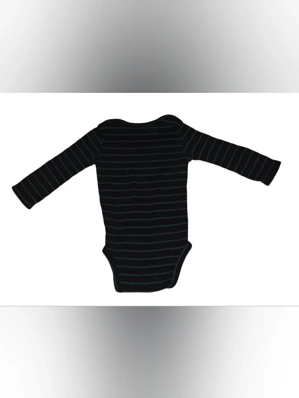 Carter's Black One-Piece Bodysuit with Dark Green Stripes